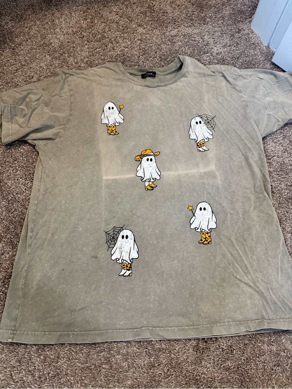 Zutter distressed Ghost Graphic Short Sleeve Tee